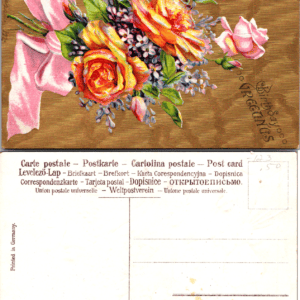 Embossed Roses Postcard Printed in Germany Serie 306 Vintage - Image 1
