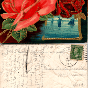 Embossed Rose Postcard ECC Serie 30 Germany 1909 - Image 1