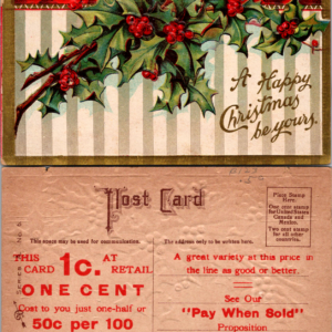 Art Manufacturing Company Series No. 6 Christmas Postcard Vintage - Image 1