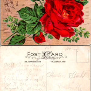 Birthday Postcard Red Roses Series 235 A Nashville Ind - Image 1
