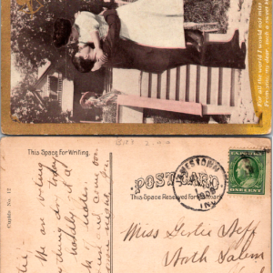 Cupids No. 12 Sweet Kiss Couple Kissing Divided Back Edwardian - Image 1