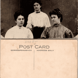 Real Photo Postcard RPPC Three Women Edwardian Vintage - Image 1