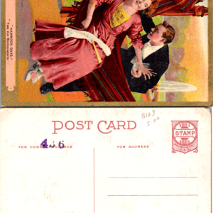 Hammock Days Time for Refreshments Romantic Couple 299 Vintage Postcard - Image 1