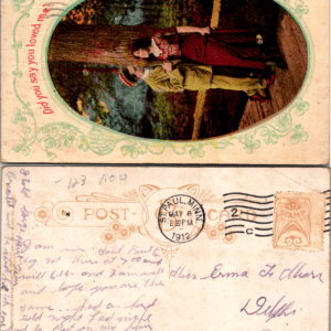 Did you say you loved me? Romantic Couple 1912 Postcard - Image 1
