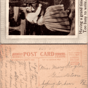 Edwardian Romance Postcard Having a Grand Time Vintage - Image 1