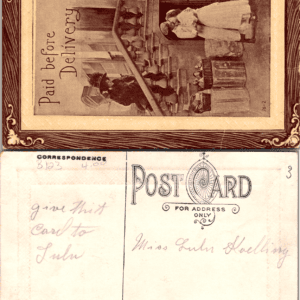 Paid before Delivery Comic Romance Postcard 762 Early 1900s - Image 1