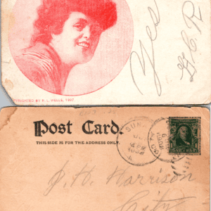 R. L. Wells Woman Portrait 1907 Postcard Sunapee N.H. Vintage - Image 1