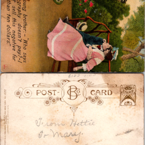 Bamforth & Co. 1222 Who Says Photography Doesn't Pay? Edwardian Postcard - Image 1