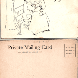 On account of a pressing engagement comic postcard Private Mailing Card c. 1900s - Image 1
