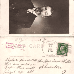 Brittson Studio Real Photo Postcard Bearded Man Mansfield Ohio 1910 - Image 1