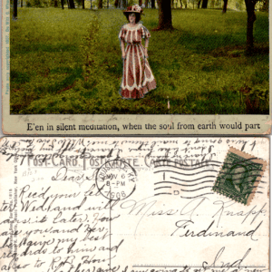 De Witt C. Wheeler E'en in Silent Meditation 1907 Postcard Oct. 1815 - Image 1