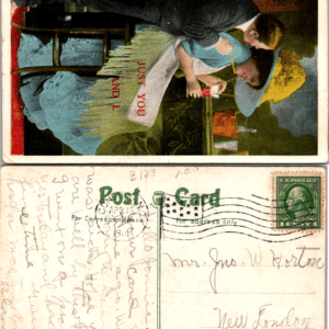 Just You and I 1911 Romantic Postcard Vintage - Image 1