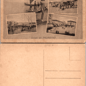 Zaira Fiaschi Piombino Saluti da Piombino 45857 Vintage Postcard - Image 1