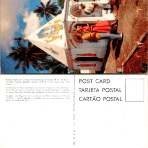 Pan American Hindu Temples Port of Spain Trinidad Postcard LAD 8739-00946 - Image 1