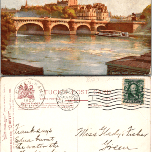 Raphael Tuck Oilette Paris Bridges II Pont Henri IV Postcard 1907 - Image 1