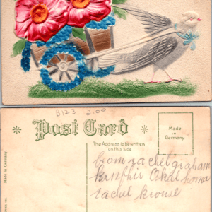 Birthday Greetings Embossed Made in Germany Series 165 Postcard - Image 1