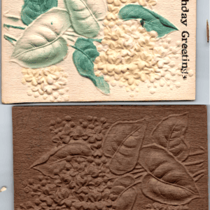 Birthday Greetings Embossed Floral Postcard - Image 1