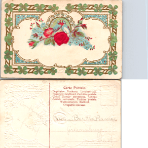 Bird Roses Carte Postale Postcard Greensburg Ind - Image 1