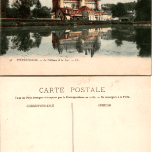 Pierrefonds Le Château et le Lac LL Postcard French Vintage - Image 1