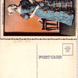 Dress of Sarah Childress Polk Smithsonian Curteich Linen Postcard Vintage - Image 1
