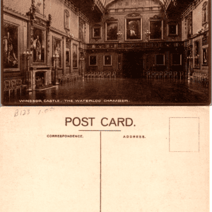 Windsor Castle The Waterloo Chamber divided back sepia Postcard Vintage - Image 1