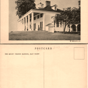 Mount Vernon Ladies' Association Mount Vernon Mansion East Front 1938 Postcard - Image 1