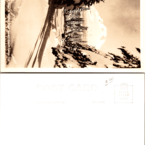 Mt. Hood in Winter Government Camp Oregon RPPC Postcard EKC Vintage - Image 1