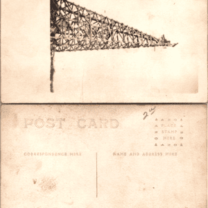 Real Photo Postcard RPPC Bridge Construction Scene Divided Back - Image 1
