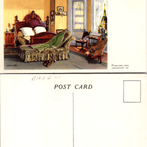 Bedroom of Franklin D. Roosevelt Ruth Perkins Safford Postcard - Image 1