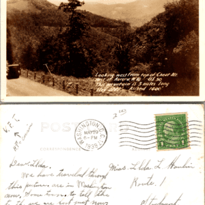 Cheat Mountain West Virginia US 50 Aurora RPPC 1939 - Image 1