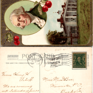 George Washington Mount Vernon Divided Back c1910 Germany Used - Image 1