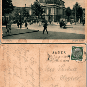 Magdeburg Stadttheater Germany postcard divided back printed Vintage - Image 1