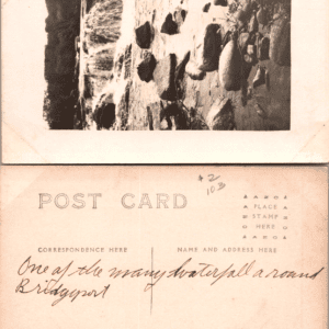 Real Photo Postcard RPPC Waterfall Bridgeport 322 - Image 1