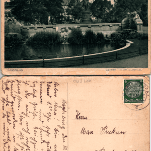 Magdeburg Kaiser-Wilhelm-Denkmal Germany Postcard 1936 - Image 1