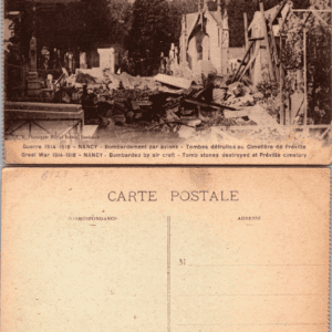 Phototypie Marcel Delboy Nancy WWI RPPC Bombardement par avions - Image 1