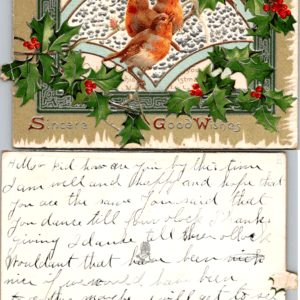 Raphael Tuck & Sons Christmas Postcard Series No. 200 Sincere Good Wishes - Image 1