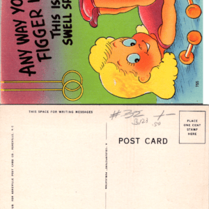 Asheville Post Card Co. Any Way You Figger It Comic Postcard 755 - Image 1