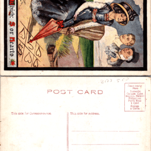 Which S or Hearts Woman Parasol Postcard Vintage - Image 1
