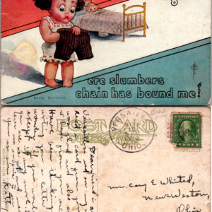 F.A. Moss Kid Series 677G Comic Postcard Versailles Ohio 1910s - Image 1