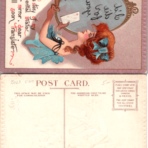 Dwig Mirror Writing Series No. 30 Postcard Germany Embossed - Image 1