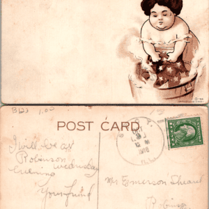 E. Nash Rubbing it in 766 1909 Postcard 1916 - Image 1