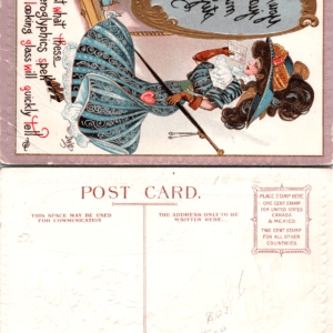 DWIG Mirror Writing Series 30 Comic Germany Embossed Divided Back - Image 1
