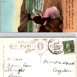 Bamforth & Co. Series 1196 Humorous Comic Postcard 1909 - Image 1