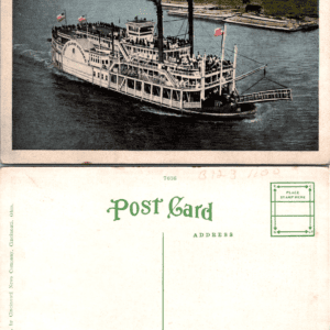 Island Queen Ohio River Cincinnati News 7636 Divided Back Vintage Postcard - Image 1