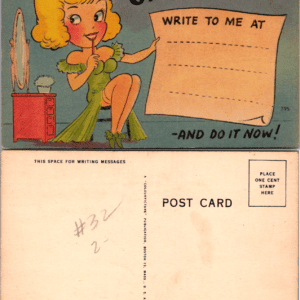 Colourpicture 795 Greetings Write To Me At Vintage Postcard - Image 1