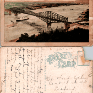 Quebec Bridge St. Lawrence River Canada Canada Transport Co. Ltd. Montreal Postcard - Image 1