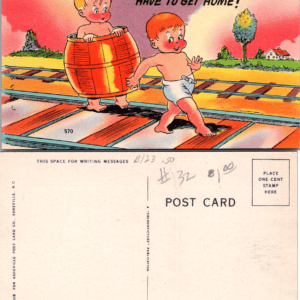 Asheville Post Card Co. #570 The Way The Gals Spend Your Money Here Comic Postcard - Image 1