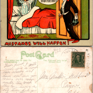 I Must Be in the Wrong House Hic! Comic Postcard Early 1900s No. 12 - Image 1