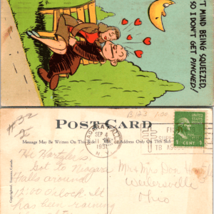 Comic Postcard I Don't Mind Being Squeezed CLARK 1951 Niagara Falls NY Vintage - Image 1