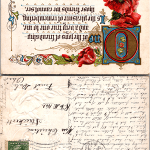 Embossed Friendship Postcard Poppies Toledo Ohio 1910 - Image 1